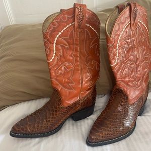 ElAusente Snake & Leather Cowboy Boots